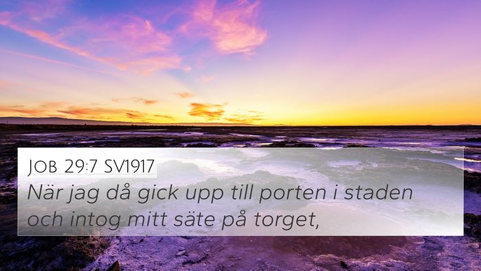 Job 29:7 SV1917 Bible Verse Image
