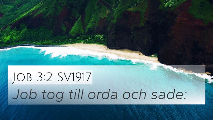 Job 3:2 SV1917 4K Wallpaper - Job tog till orda och - 4K Wallpaper Bible Verse
