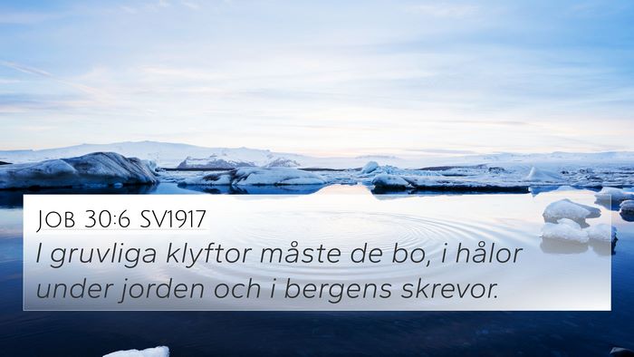 Job 30:6 SV1917 Bible Verse Image