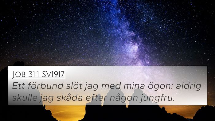 Job 31:1 SV1917 Bible Verse Image