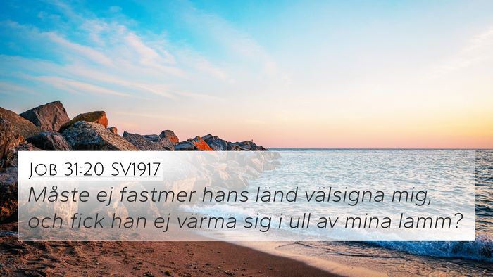 Job 31:20 SV1917 Bible Verse Image