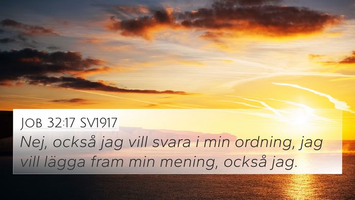 Job 32:17 SV1917 Bible Verse Image