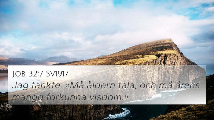 Job 32:7 SV1917 Bible Verse Image