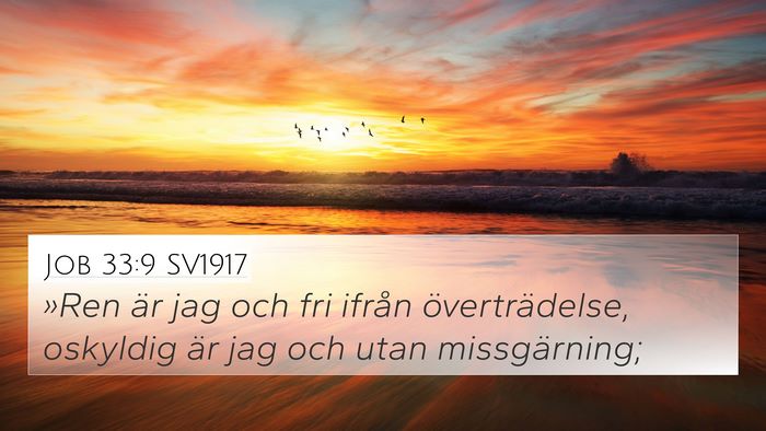 Job 33:9 SV1917 Bible Verse Image
