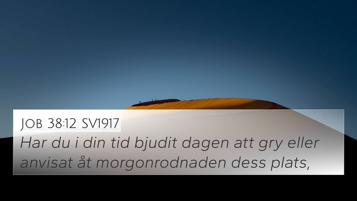 Job 38:12 SV1917 Bible Verse Image