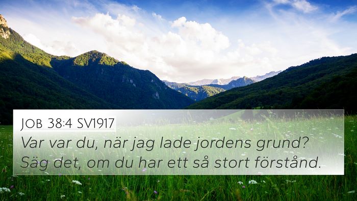 Job 38:4 SV1917 Bible Verse Image
