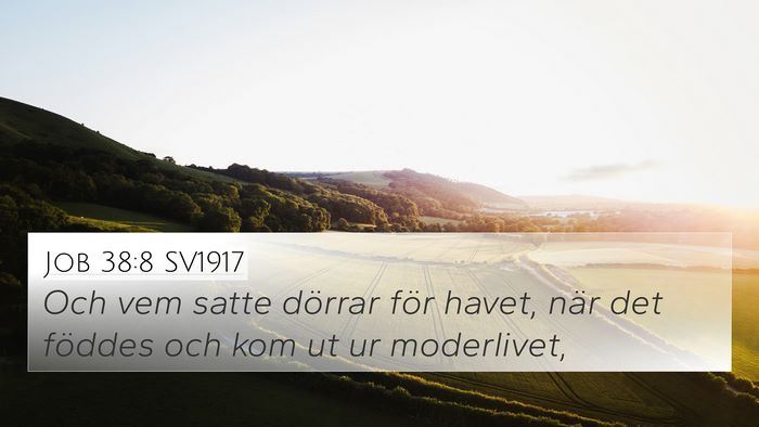 Job 38:8 SV1917 Bible Verse Image