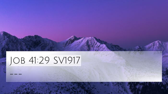 Job 41:29 SV1917 Bible Verse Image