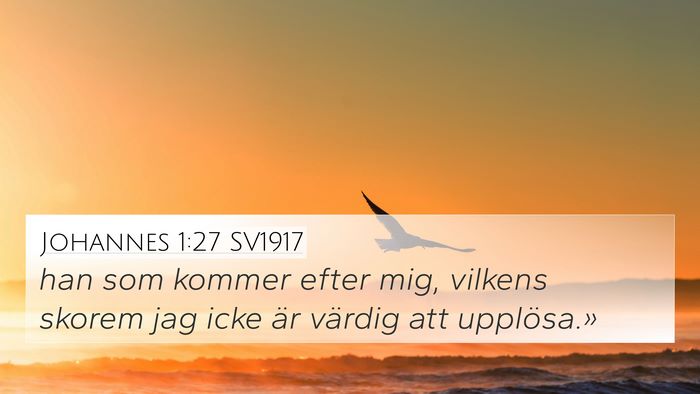 Johannes 1:27 SV1917 Bible Verse Image