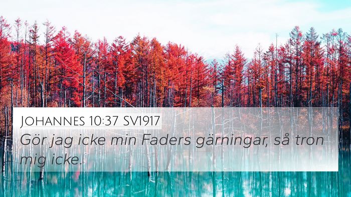 Johannes 10:37 SV1917 Bible Verse Image