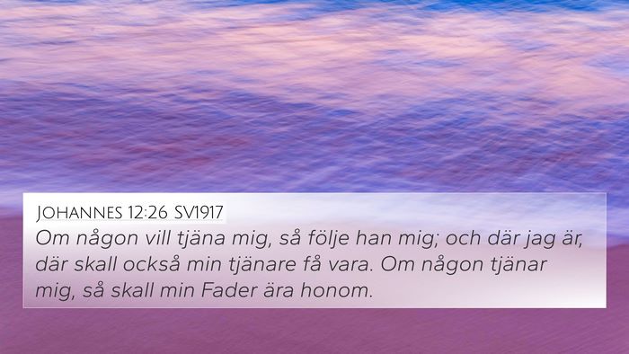 Johannes 12:26 SV1917 Bible Verse Image