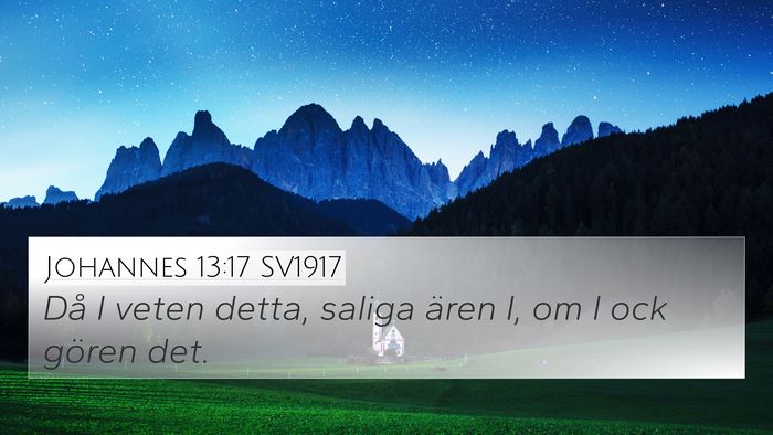 Johannes 13:17 SV1917 Bible Verse Image