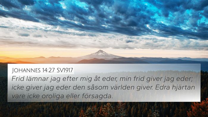 Johannes 14:27 SV1917 Bible Verse Image
