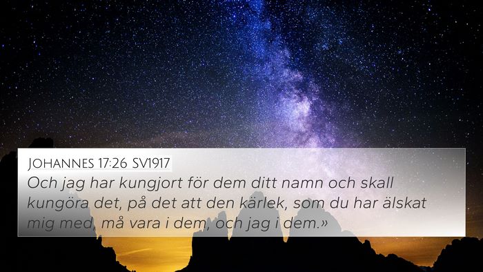 Johannes 17:26 SV1917 Bible Verse Image