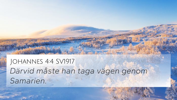 Johannes 4:4 SV1917 Bible Verse Image