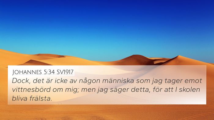 Johannes 5:34 SV1917 Bible Verse Image