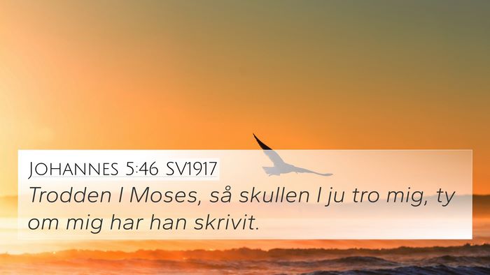 Johannes 5:46 SV1917 Bible Verse Image