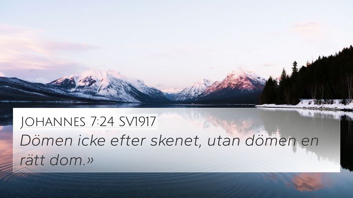 Johannes 7:24 SV1917 Bible Verse Image