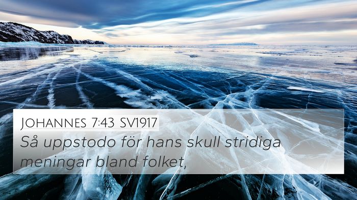 Johannes 7:43 SV1917 Bible Verse Image