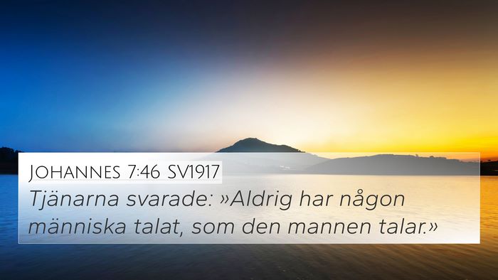 Johannes 7:46 SV1917 Bible Verse Image