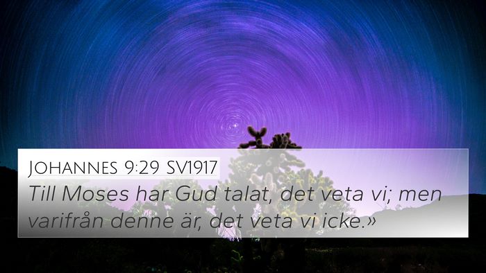 Johannes 9:29 SV1917 Bible Verse Image