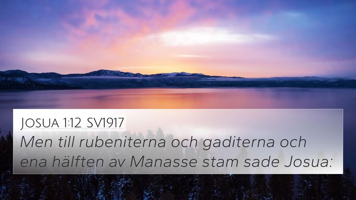 Josua 1:12 SV1917 Bible Verse Image