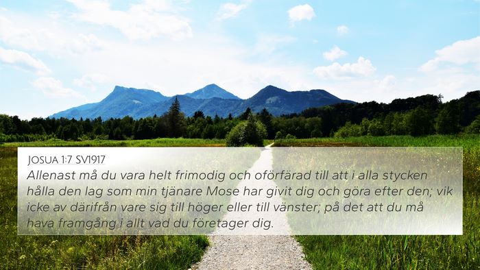 Josua 1:7 SV1917 Bible Verse Image