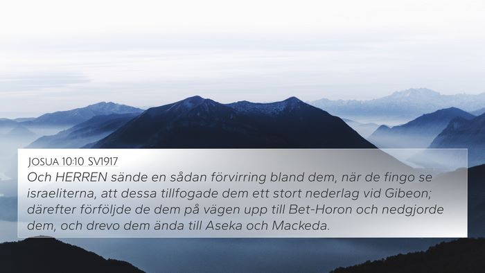 Josua 10:10 SV1917 Bible Verse Image