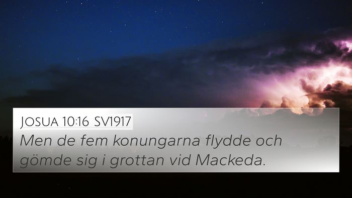 Josua 10:16 SV1917 Bible Verse Image
