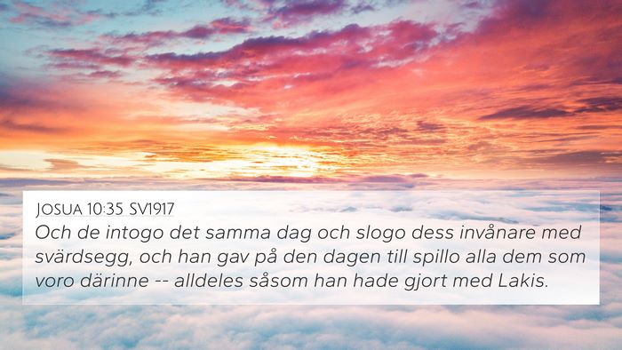 Josua 10:35 SV1917 Bible Verse Image
