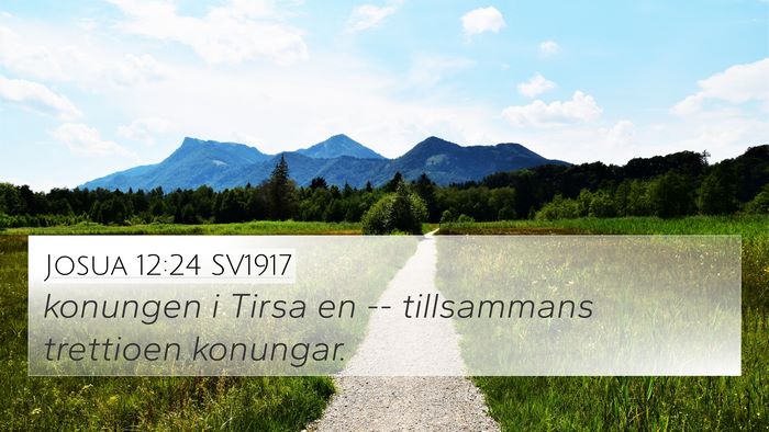 Josua 12:24 SV1917 Bible Verse Image