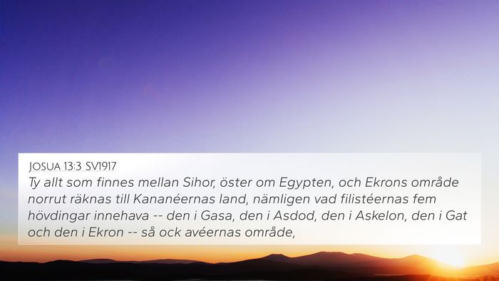 Josua 13:3 SV1917 Bible Verse Image
