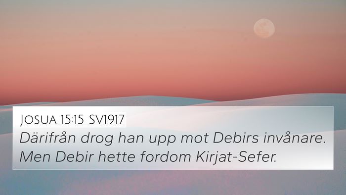 Josua 15:15 SV1917 Bible Verse Image