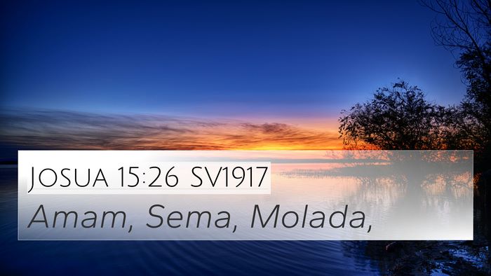 Josua 15:26 SV1917 Bible Verse Image