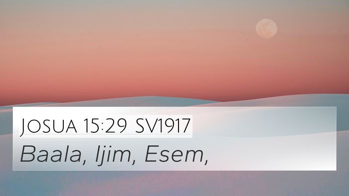Josua 15:29 SV1917 4K Wallpaper - Baala, Ijim, - 4K Wallpaper Bible Verse