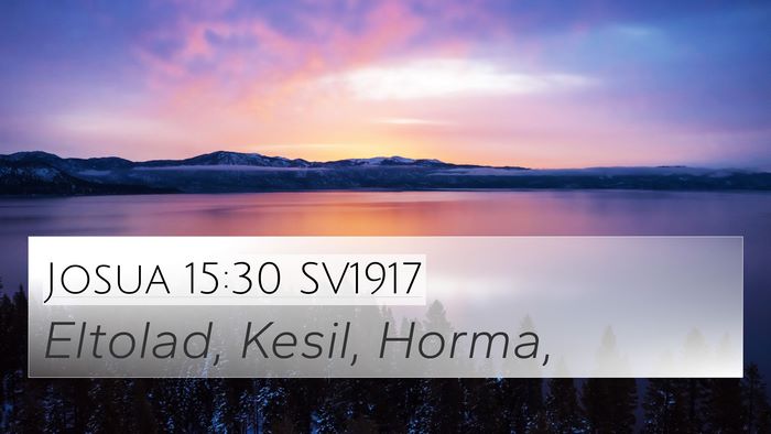 Josua 15:30 SV1917 4K Wallpaper - Eltolad, Kesil, - 4K Wallpaper Bible Verse
