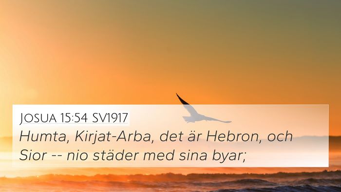Josua 15:54 SV1917 Bible Verse Image