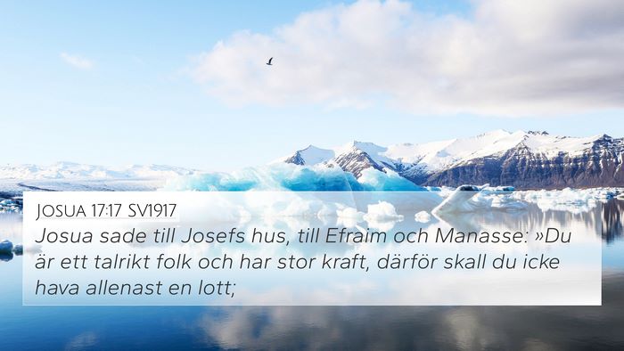 Josua 17:17 SV1917 Bible Verse Image