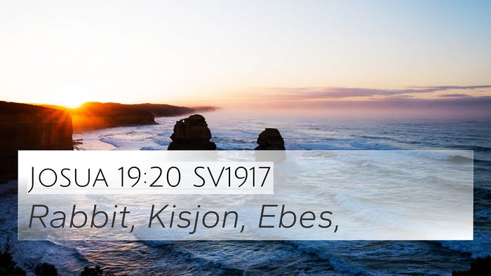 Josua 19:20 SV1917 4K Wallpaper - Rabbit, Kisjon, - 4K Wallpaper Bible Verse