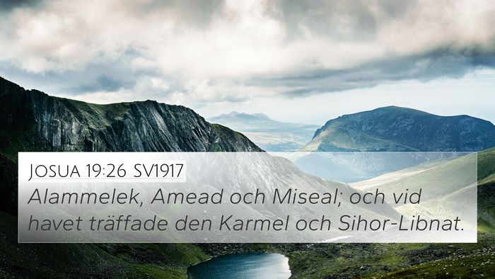 Josua 19:26 SV1917 Bible Verse Image