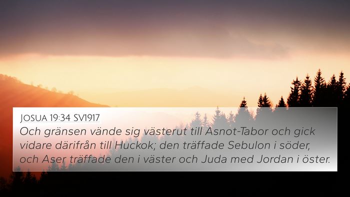 Josua 19:34 SV1917 4K Wallpaper - Och gränsen vände sig västerut till - 4K Wallpaper Bible Verse