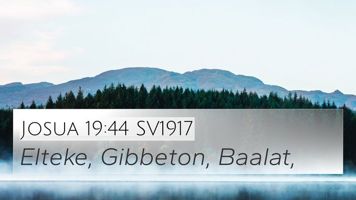 Josua 19:44 SV1917 4K Wallpaper - Elteke, Gibbeton, - 4K Wallpaper Bible Verse