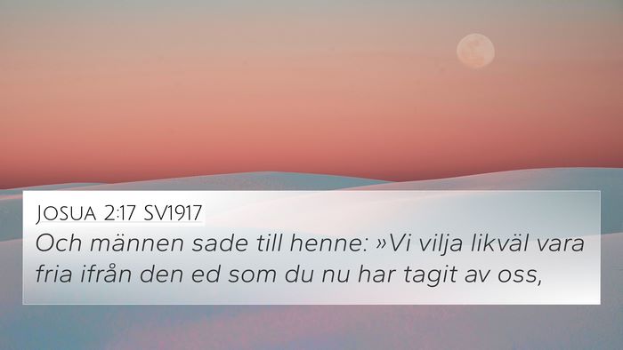 Josua 2:17 SV1917 Bible Verse Image