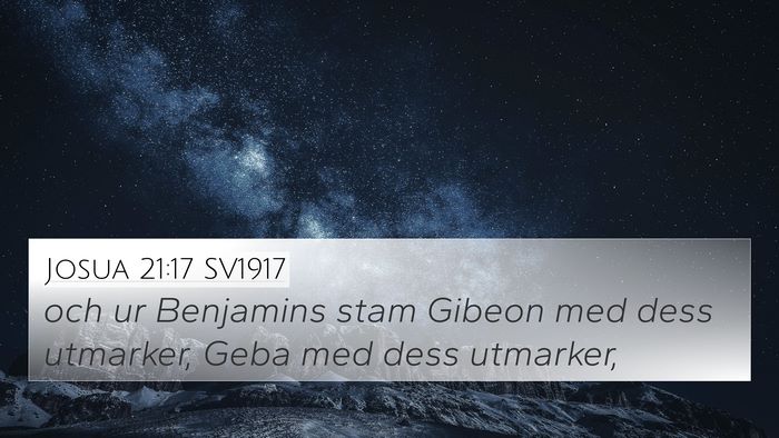 Josua 21:17 SV1917 Bible Verse Image