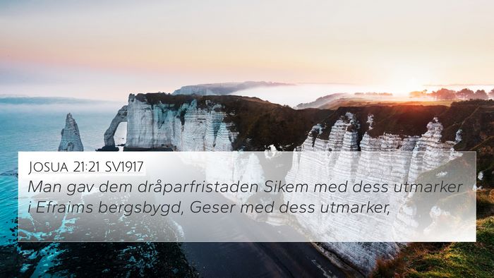 Josua 21:21 SV1917 Bible Verse Image