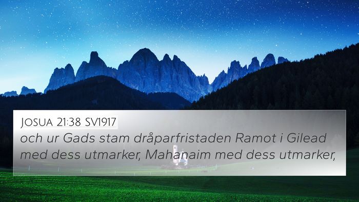 Josua 21:38 SV1917 4K Wallpaper - och ur Gads stam dråparfristaden Ramot i Gilead - 4K Wallpaper Bible Verse