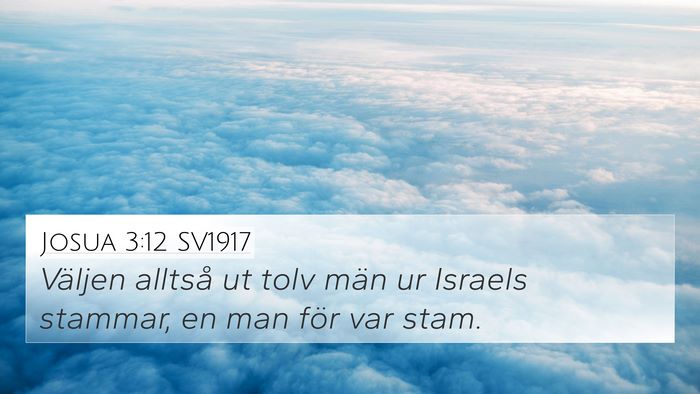 Josua 3:12 SV1917 Bible Verse Image