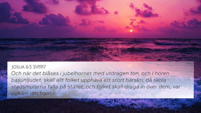Josua 6:5 SV1917 Bible Verse Image