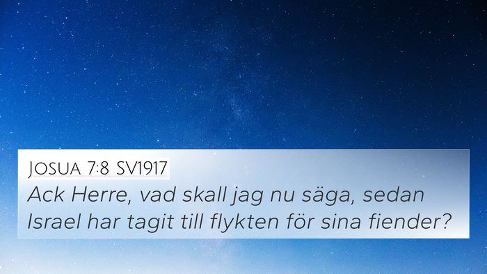 Josua 7:8 SV1917 Bible Verse Image