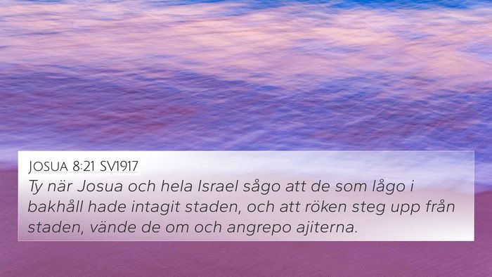 Josua 8:21 SV1917 Bible Verse Image